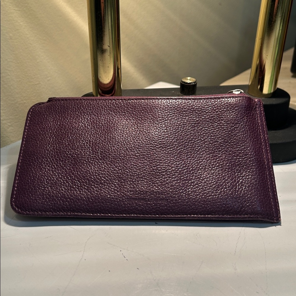 Soprano Plum Genuine Leather Zip Wallet | Card Holder Clutch